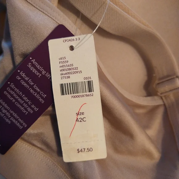 πLane Bryant Cacique Beige Balconette Bra 42C NWT π - Picture 11 of 11